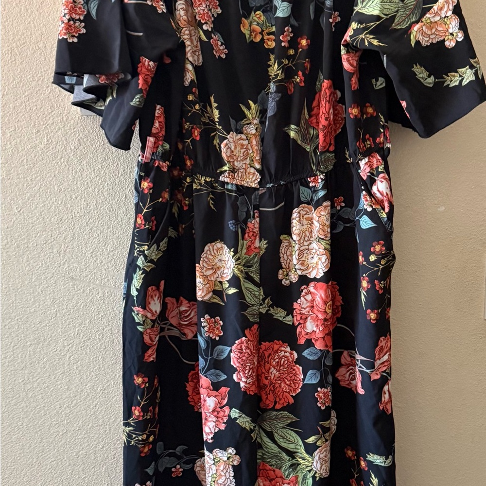 Floral Black Dress